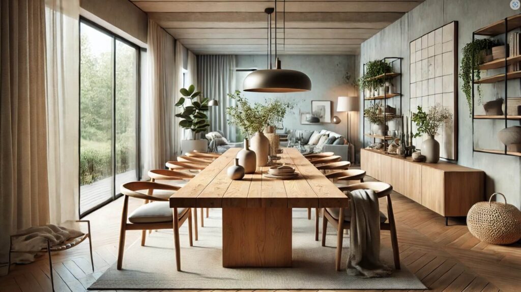 plankebord i egetræ til stuen