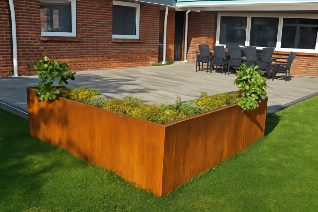 højbed i cortenstål