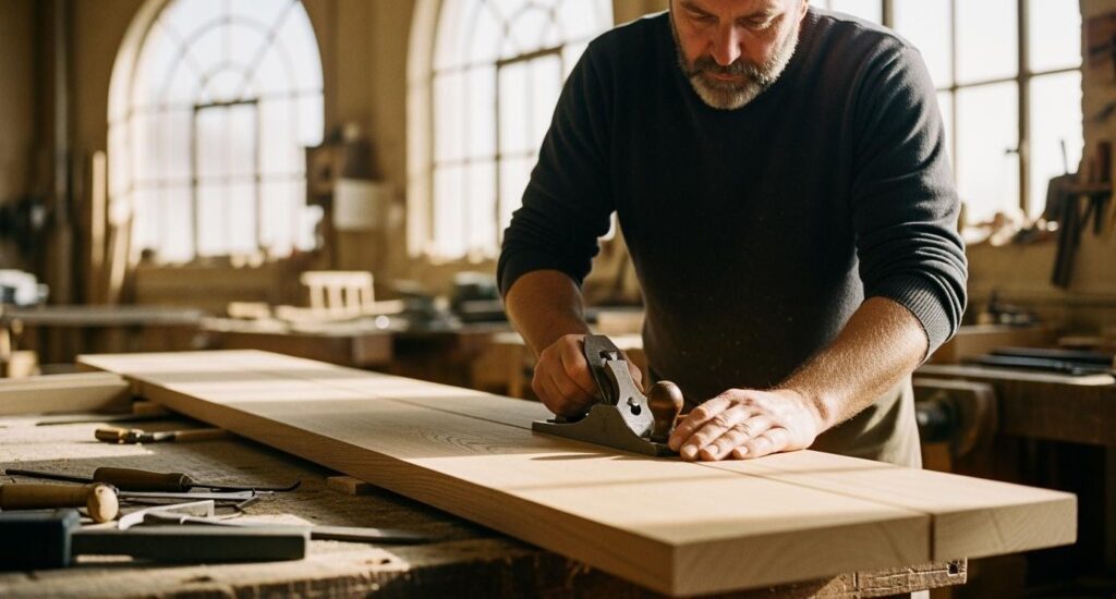 mand der laver et plankebord